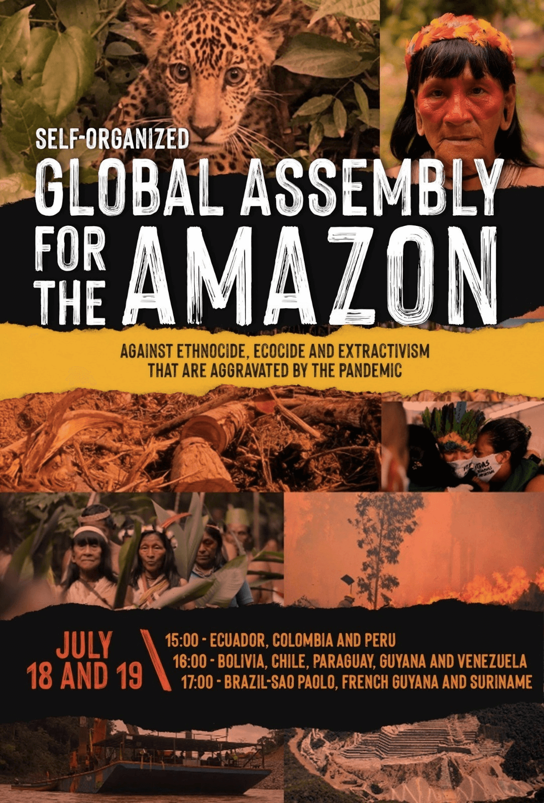 Plakat Globalnego Panelu na rzecz Amazonii.