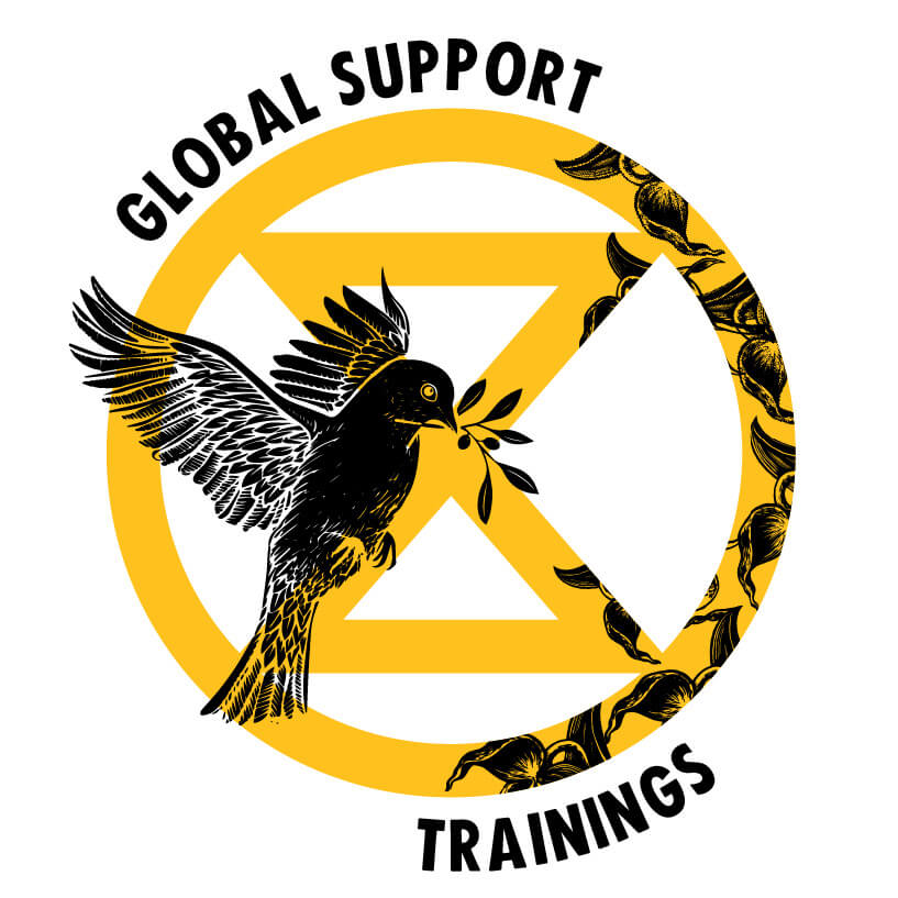 Логотип Extinction Rebellion ГлобальнаяПоддержка