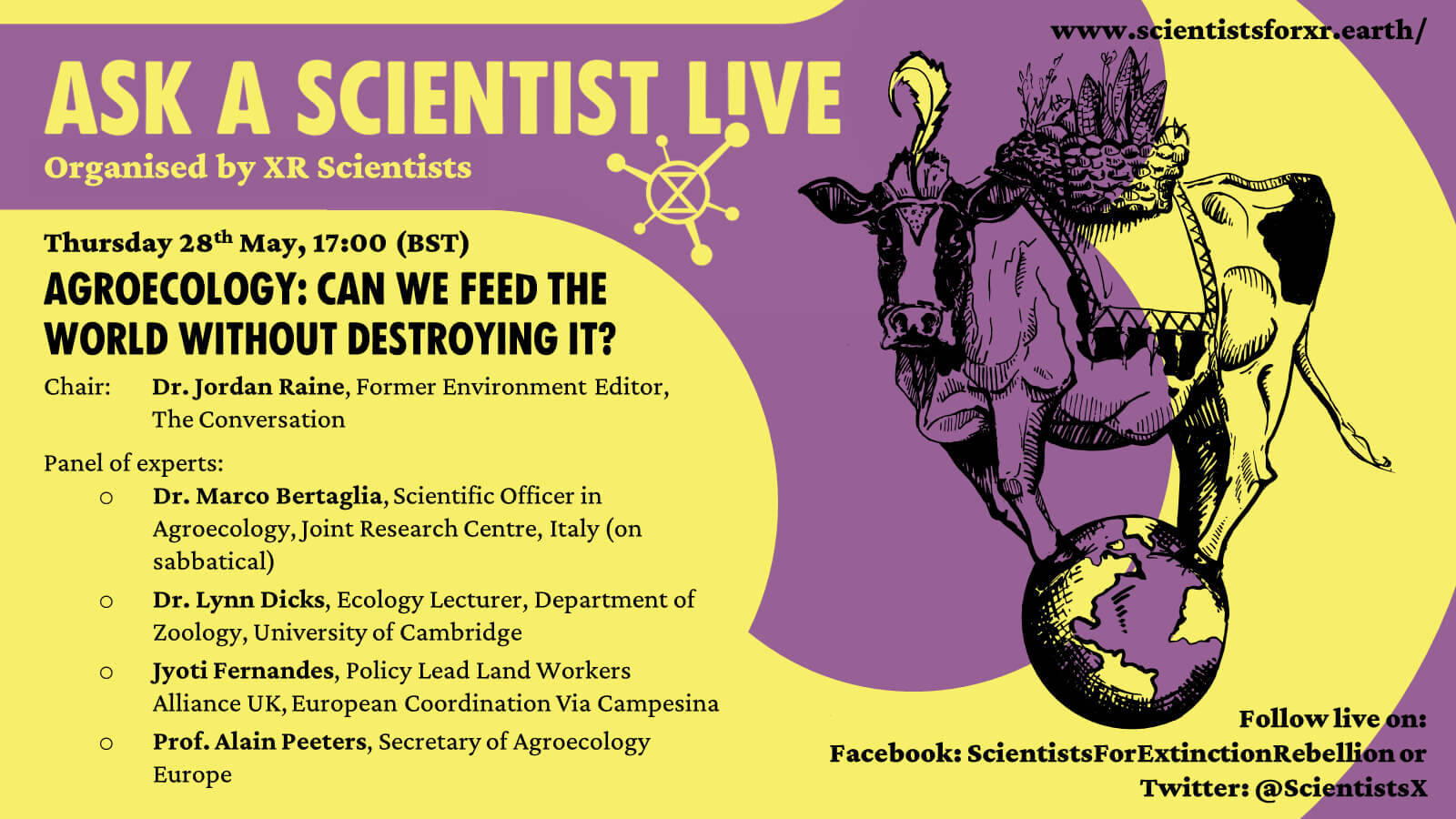 XR Ask a Scientist Live flyer