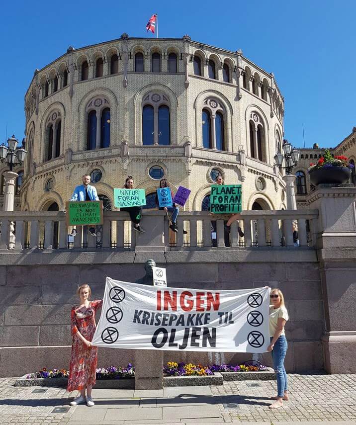 Rebeldes protestando en Noruega