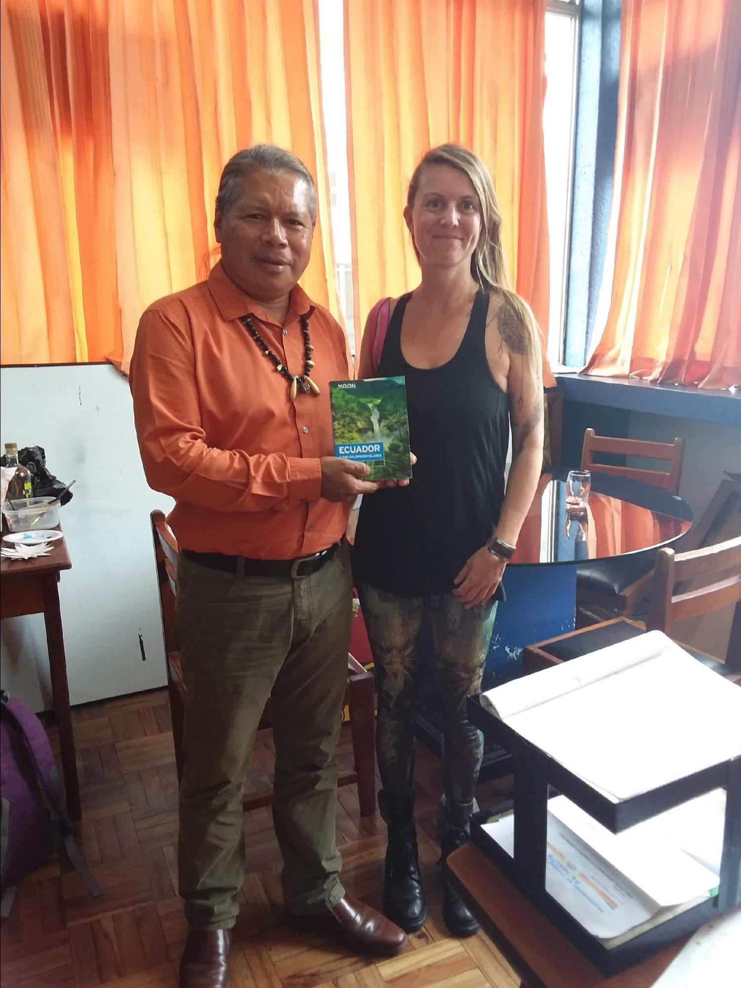 Beth Pitts (author) with Jose Gualinga