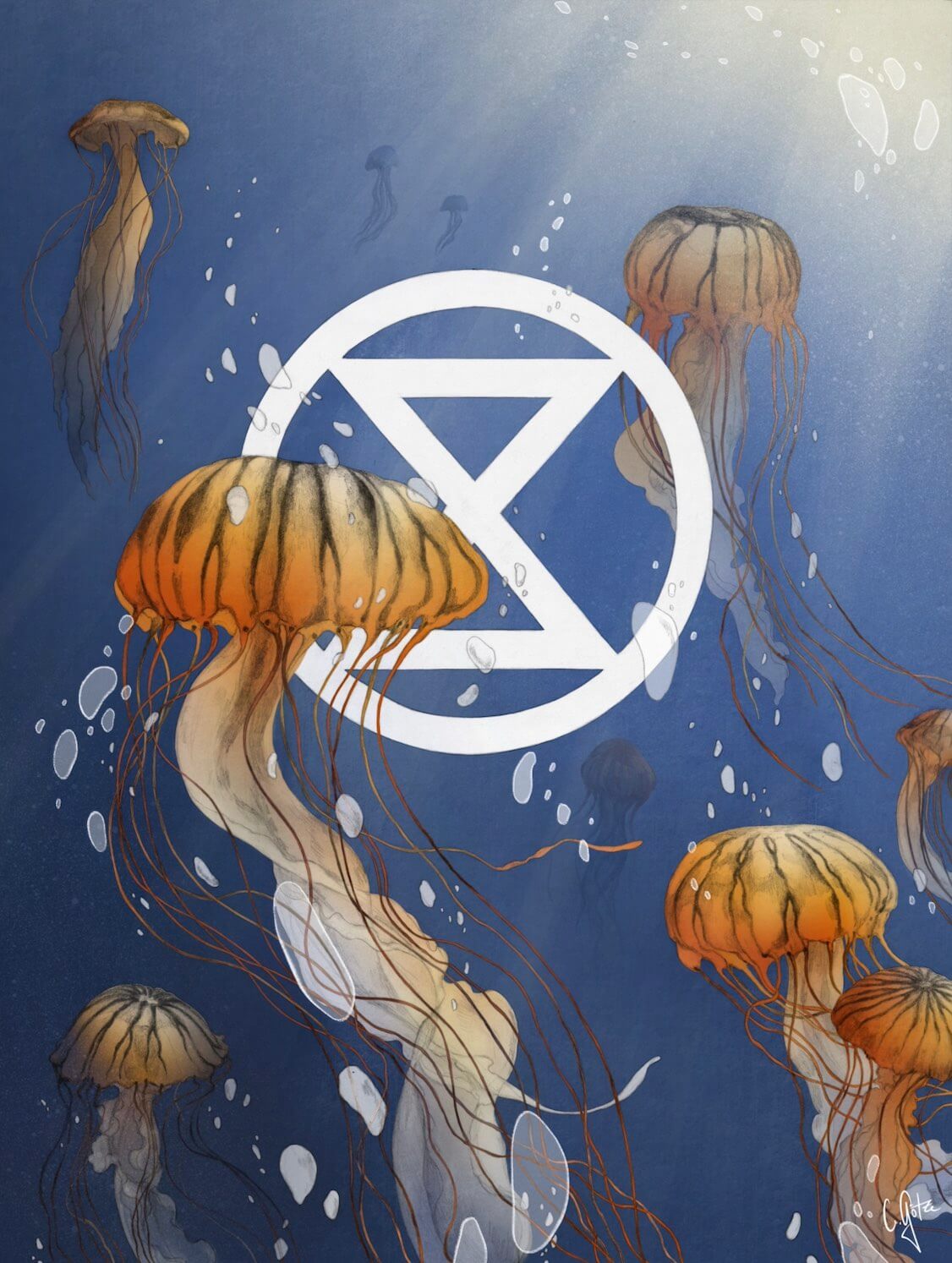 Símbolo de XR con medusa