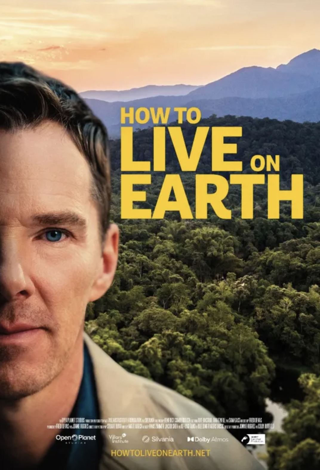 The poster for the documentary, How to Live on Earth, with the headshot of the actor, Benedict Cumberbatch.